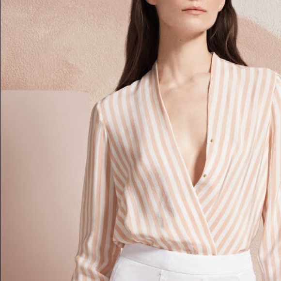 Cuyana Tops - Cuyana silk striped blouse (S)